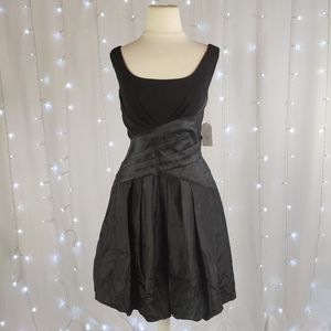 Jessica Simpson Black Pleated Fit & Flare Dress